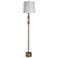 Matlock Brass and Clear Crystal Glass Fonts Floor Lamp