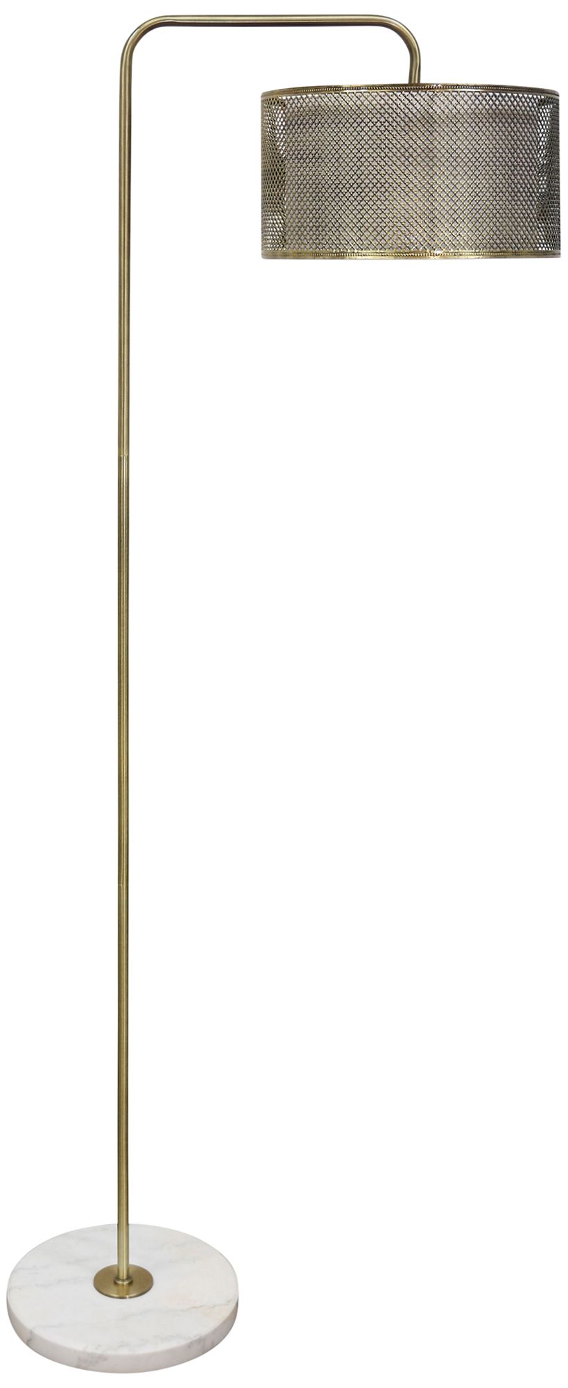 Hastings Brass Steel Floor Lamp With Mesh Shade 69a83 Lamps Plus