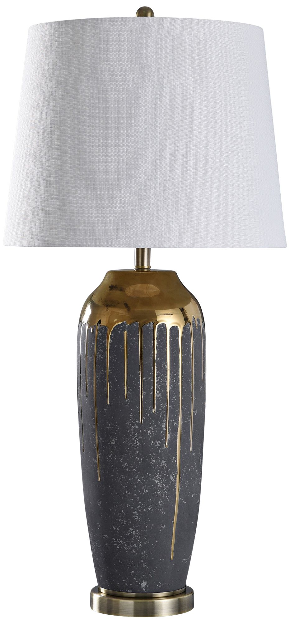 Marloe 37" High Gold Drip Ceramic Table Lamp