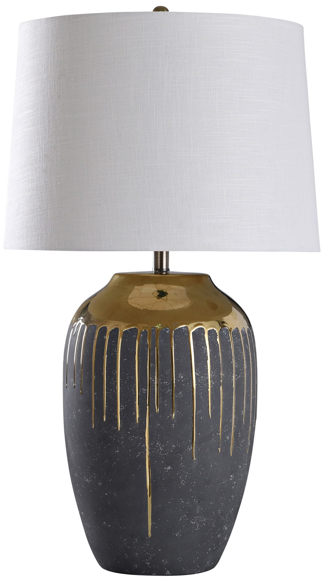 Marloe 35" High Gold Drip Ceramic Table Lamp