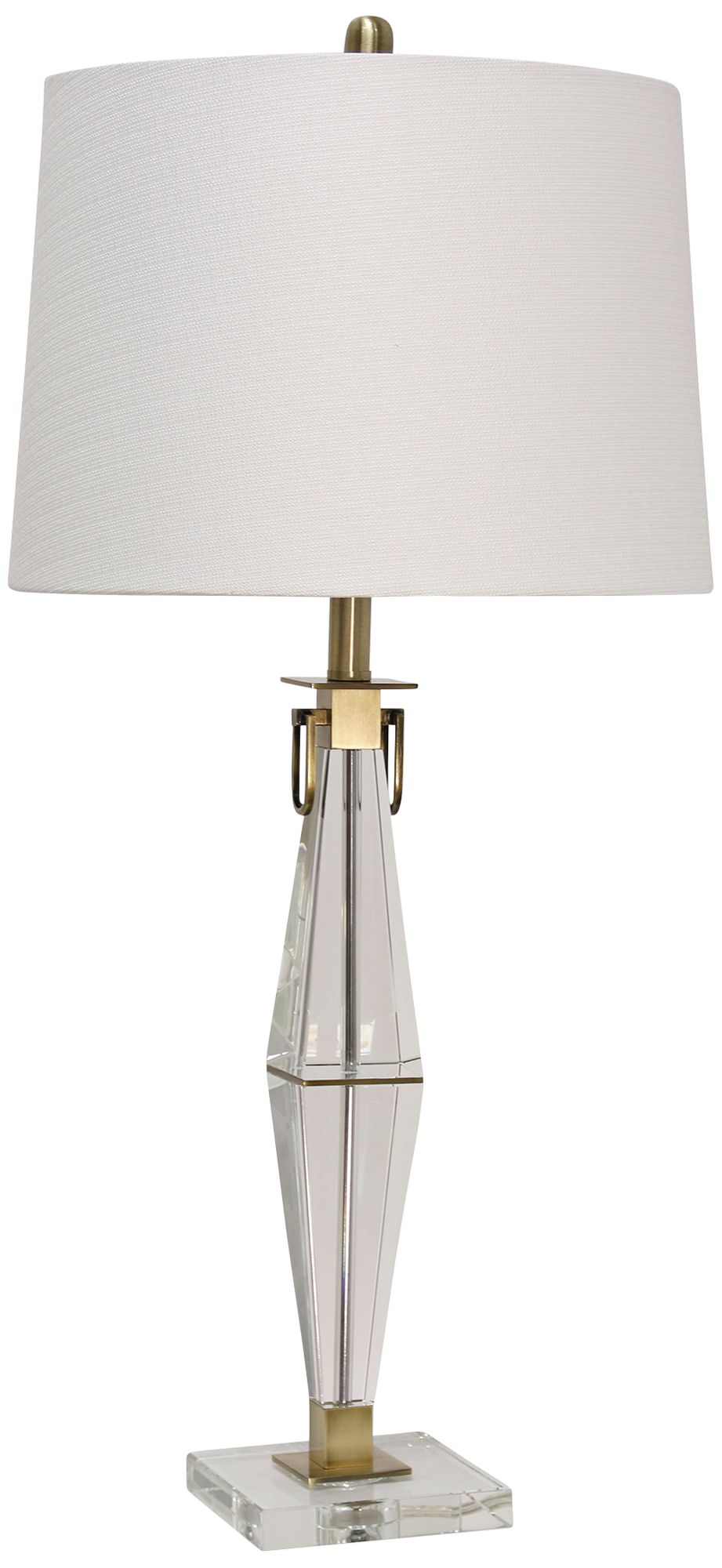 Stockton Clear Glass and Brass Table Lamp