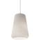 Isla 11" Wide Frosted White Ribbed Glass Mini Pendant
