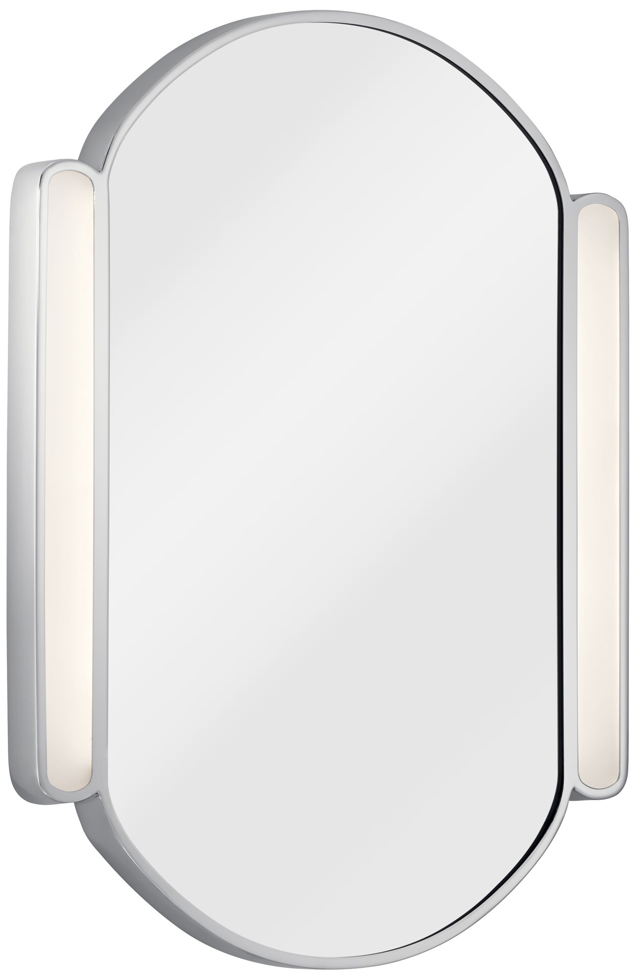 Elan Phaelan Chrome 23 1/4" x 29 3/4" Oval LED Mirror