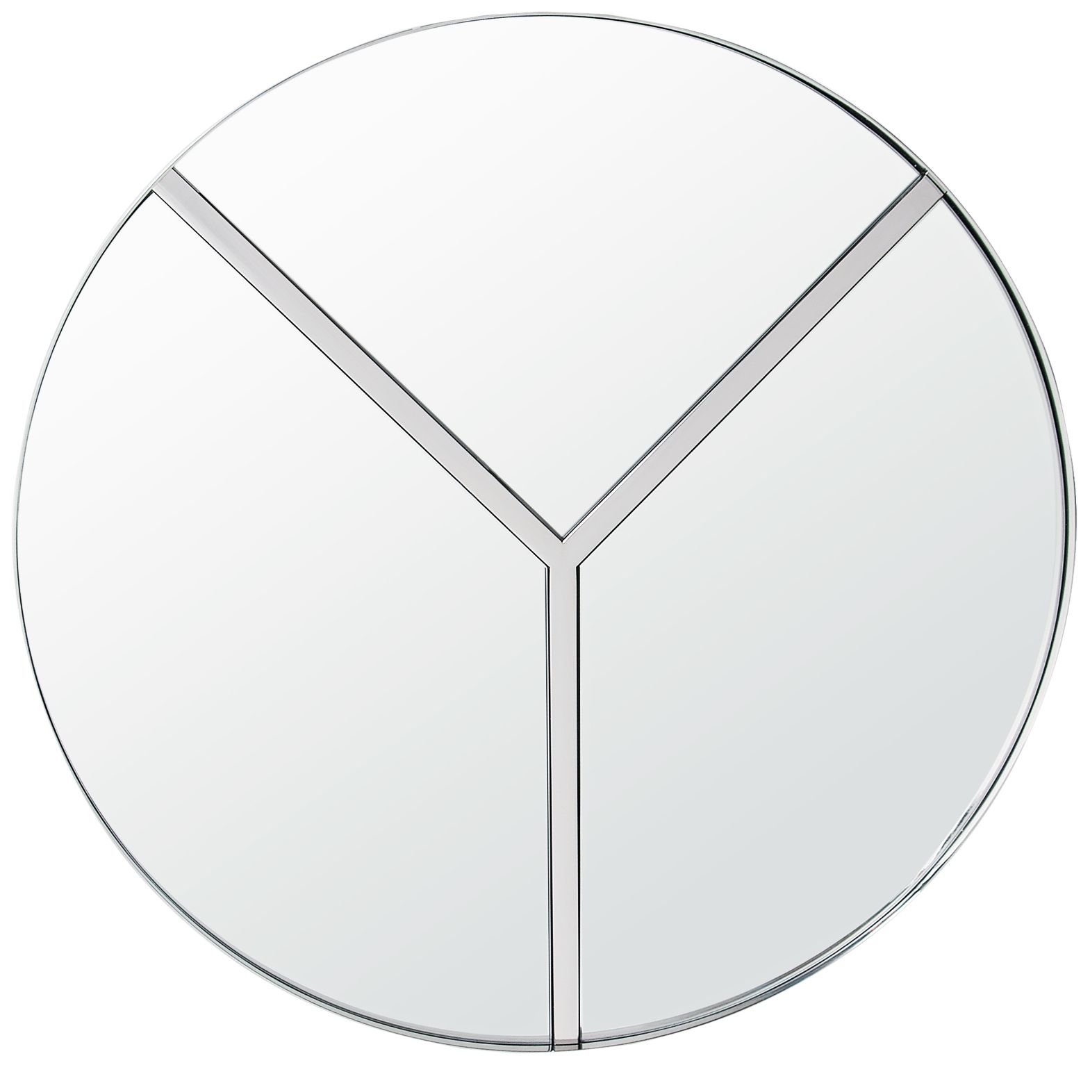 Varaluz Casa Lyra Polished Nickel 30" Round Accent Mirror