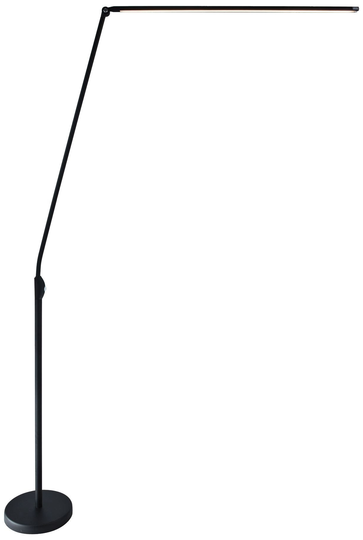 Lite Source Pontus Satin Black LED Reading Floor Lamp