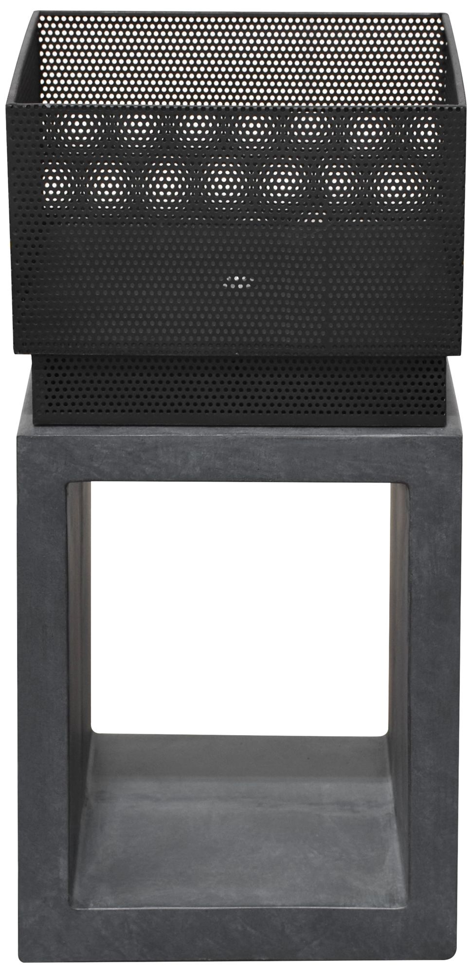 Astella Sentinel 13 3/4" Wide Dark Gray Granite Fire Basket