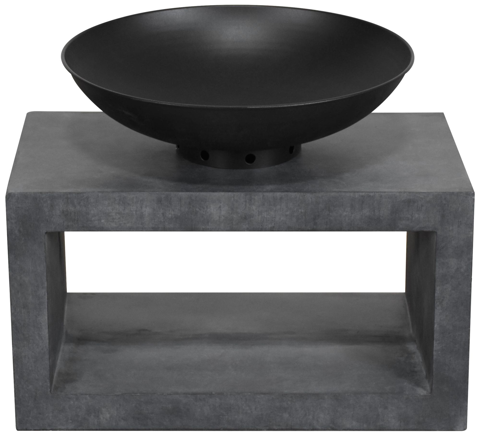 Astella Midas 25 1/4" Wide Dark Gray Granite Fire Console