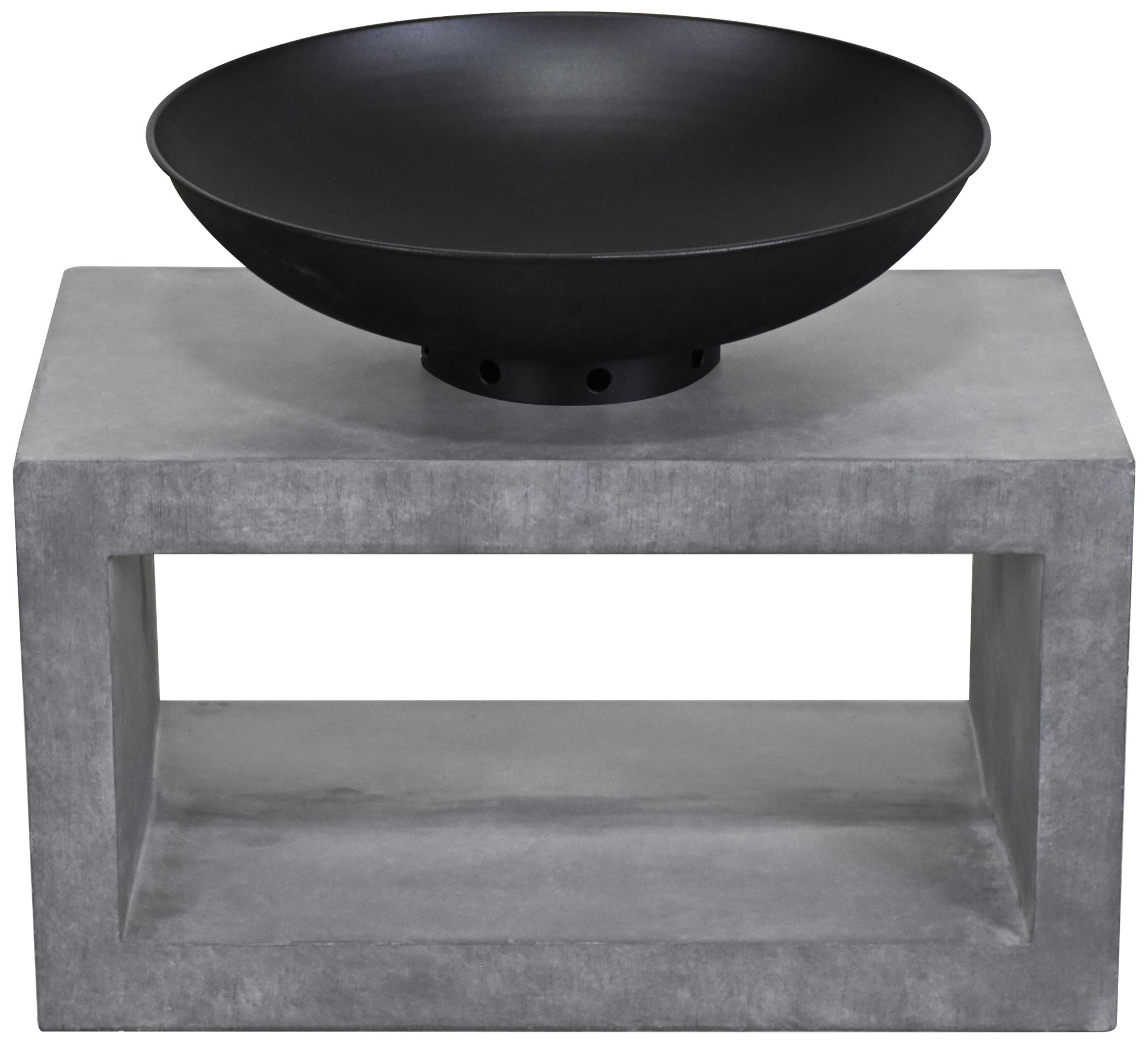 Astella Midas 25 1/4" Wide Light Gray Ceramic Fire Console