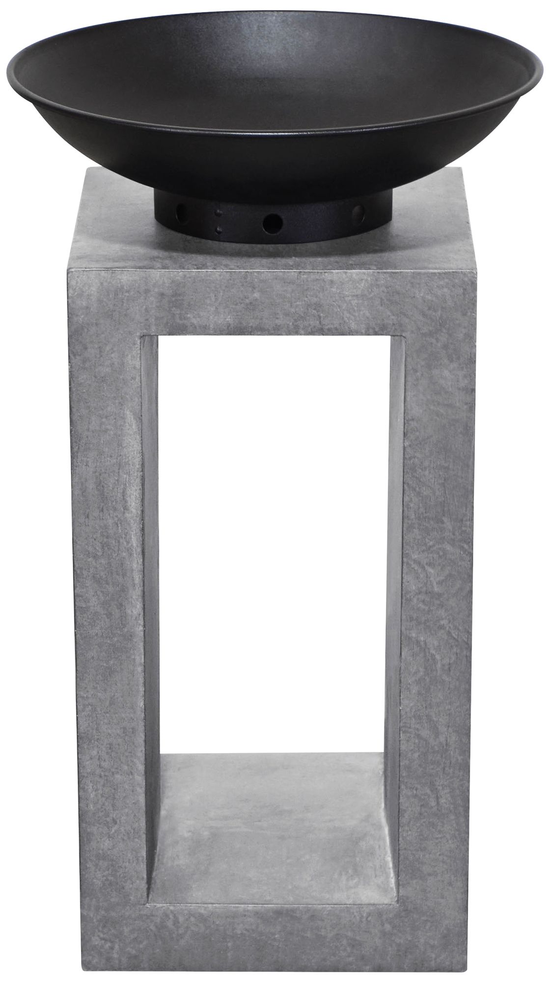Astella Midas 13 3/4" Wide Light Gray Ceramic Fire Pedestal