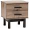 Arend 19" Wide Oak Brown and Ebony Wood 2-Drawer End Table