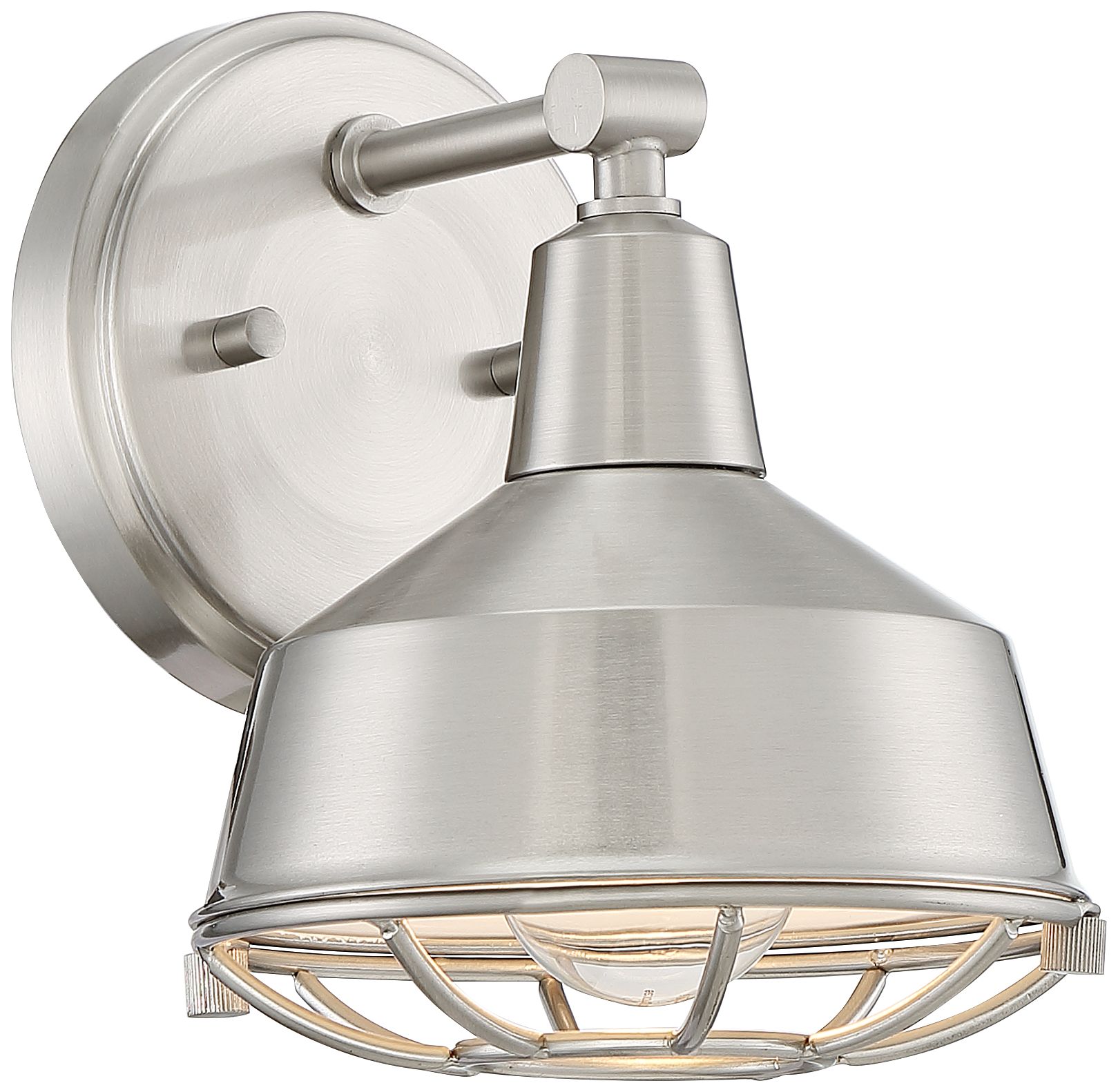 Possini Euro Kaidan 15"H  Brushed Nickel Cage Wall Sconce