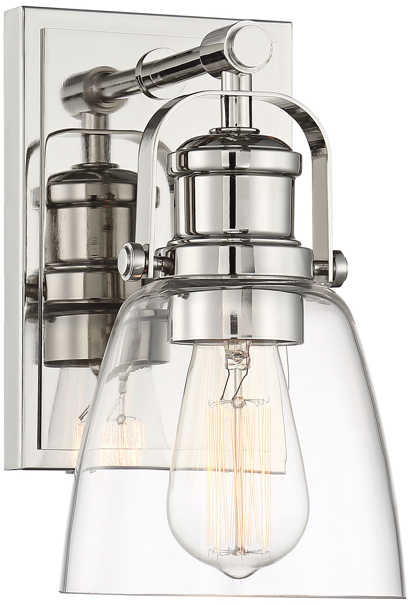 Kalen 10" High Polished Nickel Wall Sconce