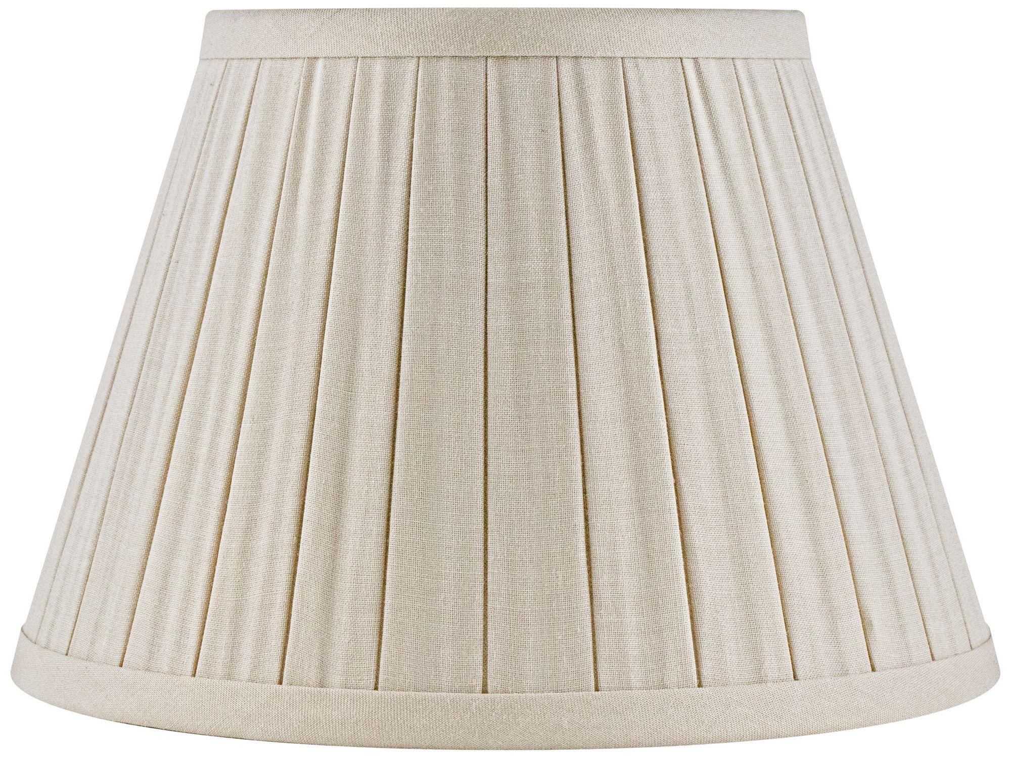 Eggshell Box Pleat Linen Empire Lamp Shade 12x18x12 (Spider)
