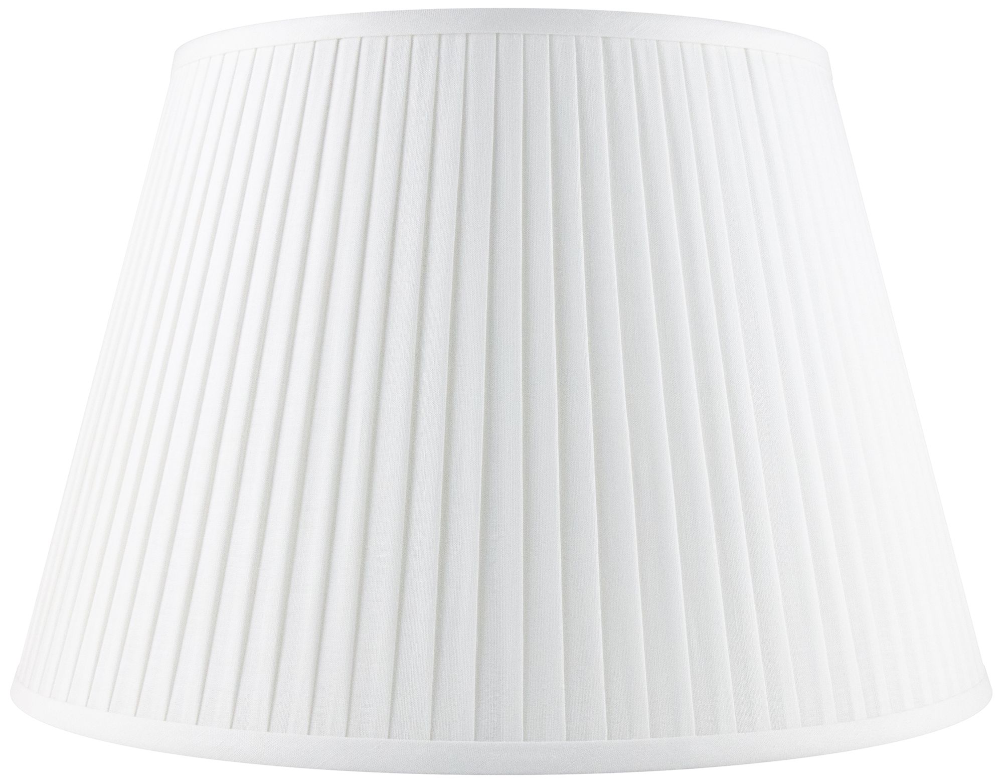 OffWhite Linen Knife Pleat Empire Shade 13x19x12 (Spider) 69K43