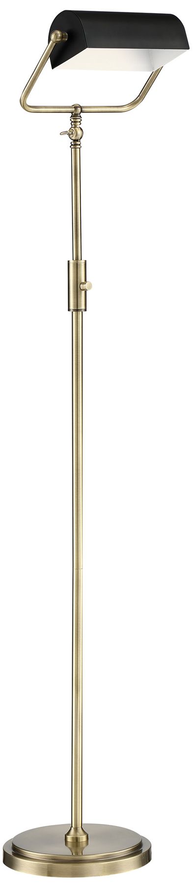 Lite Source Caileb Antique Brass LED Floor Lamp