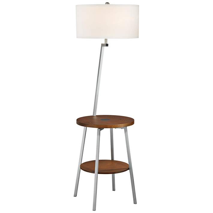 Lemington Silver End Table Floor Lamp, Lamp End Table Combinations