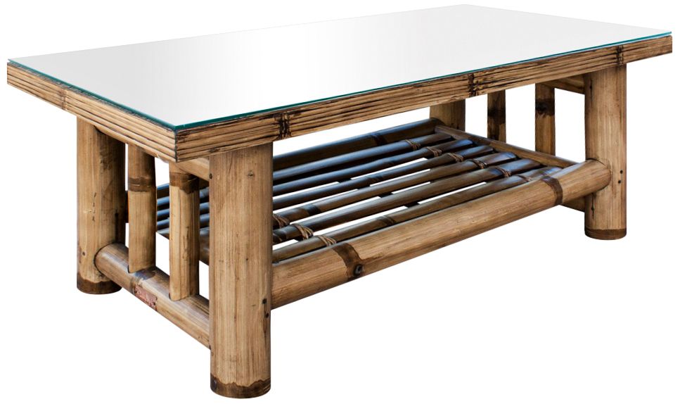 Panama Jack Kauai 43 1/2" Wide Natural Bamboo Coffee Table