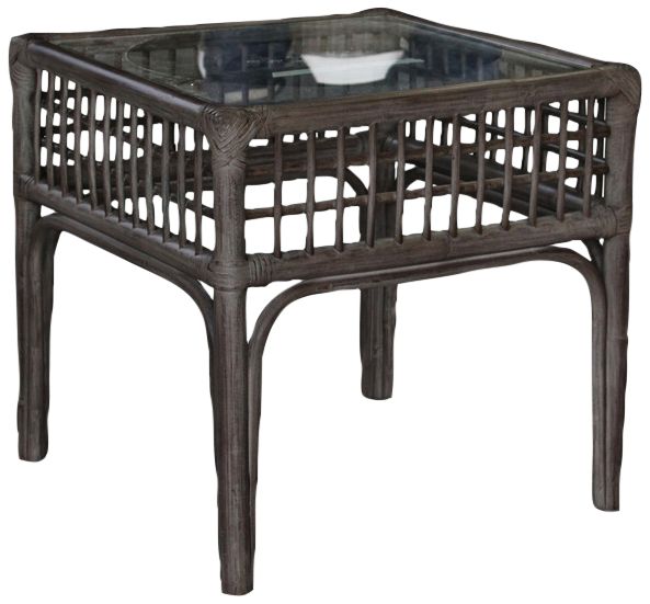 Panama Jack Millbrook 20" Wide Kubu Gray Rattan End Table