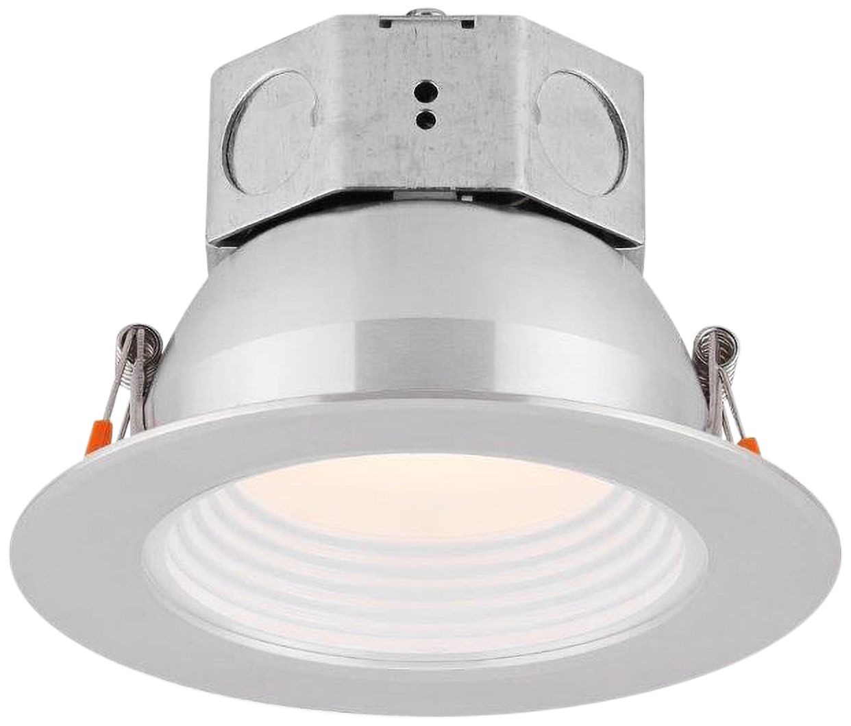Veloce 4" Nickel LED Baffle Downlight