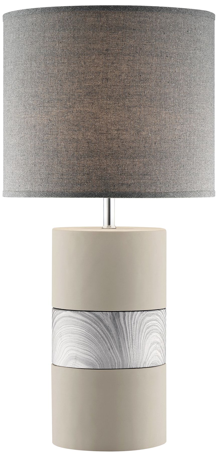 Lite Source Tiago Gray Ceramic Column Table Lamp