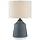 Lite Source Saratoga Gray Ceramic Striped Accent Table Lamp