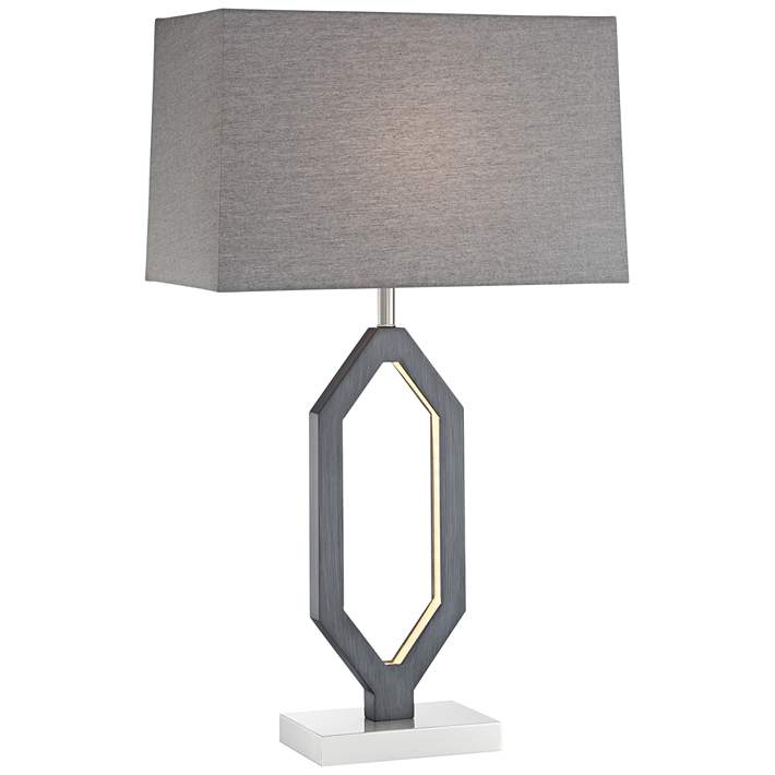Desmond Charcoal Gray Table Lamp With, Gray Table Lamps