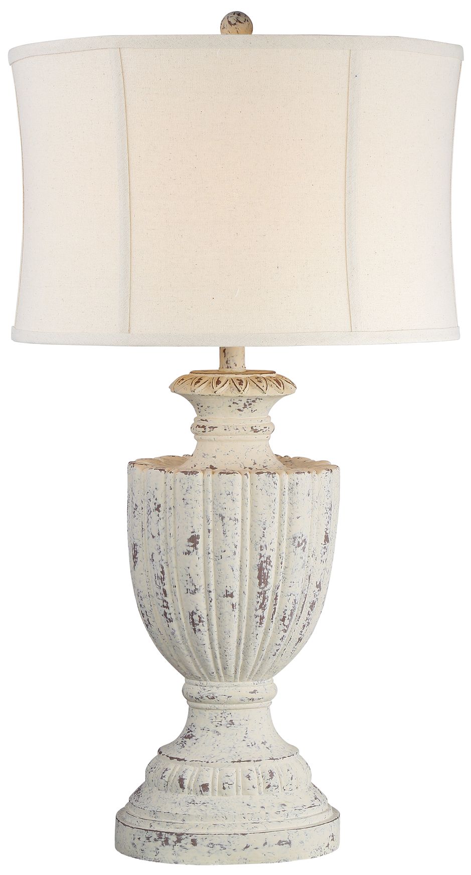 Lite Source Aeneas Vintage Chic White Wash Table Lamp