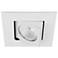 Oculux 2" Square White LED Adjustable Complete Recessed Kit