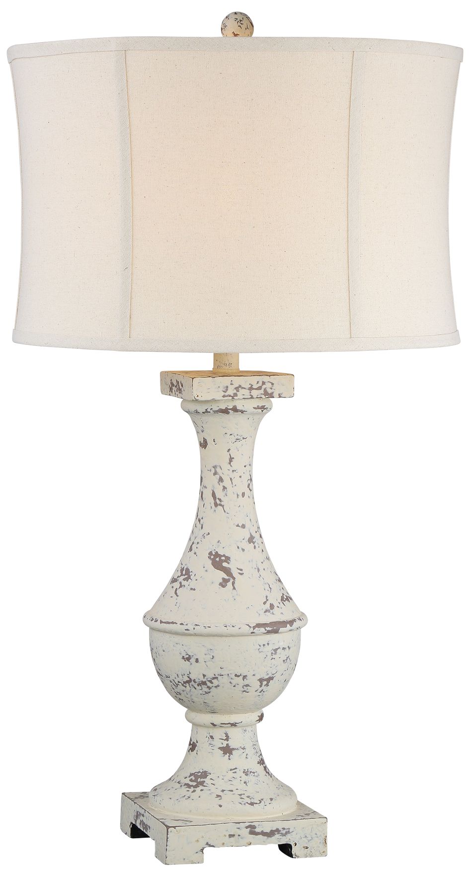 Lite Source Janus Vintage Chic White Wash Table Lamp