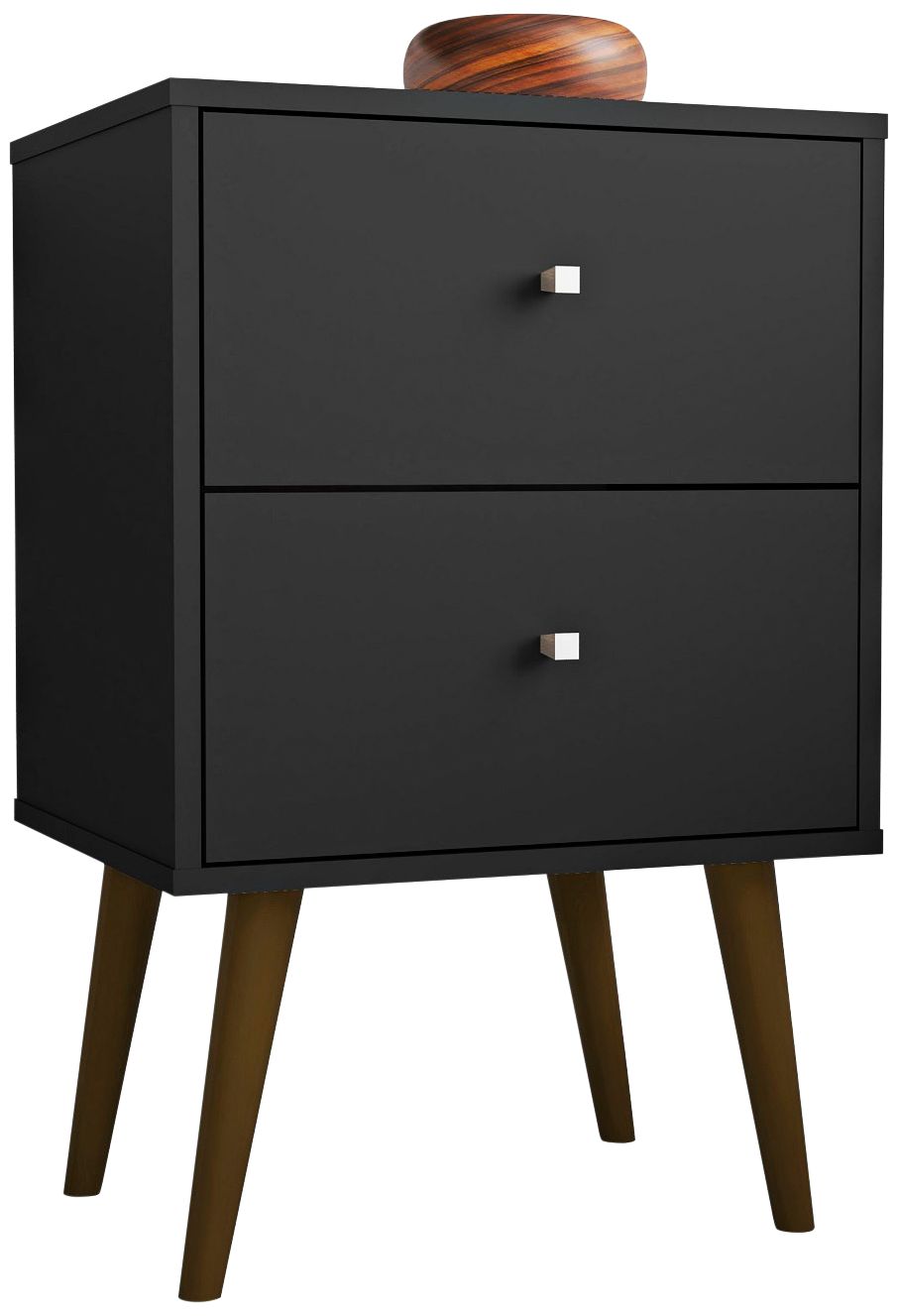 Liberty 17 3/4" Wide Black 2-Drawer Wood Nightstand