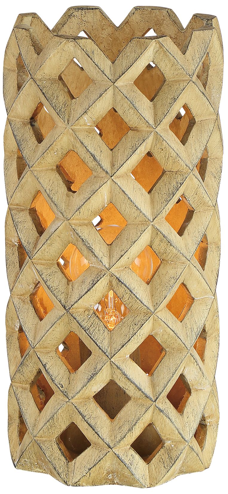 Lite Source Wesler 12 3/4"H Wood Uplight Accent Table Lamp