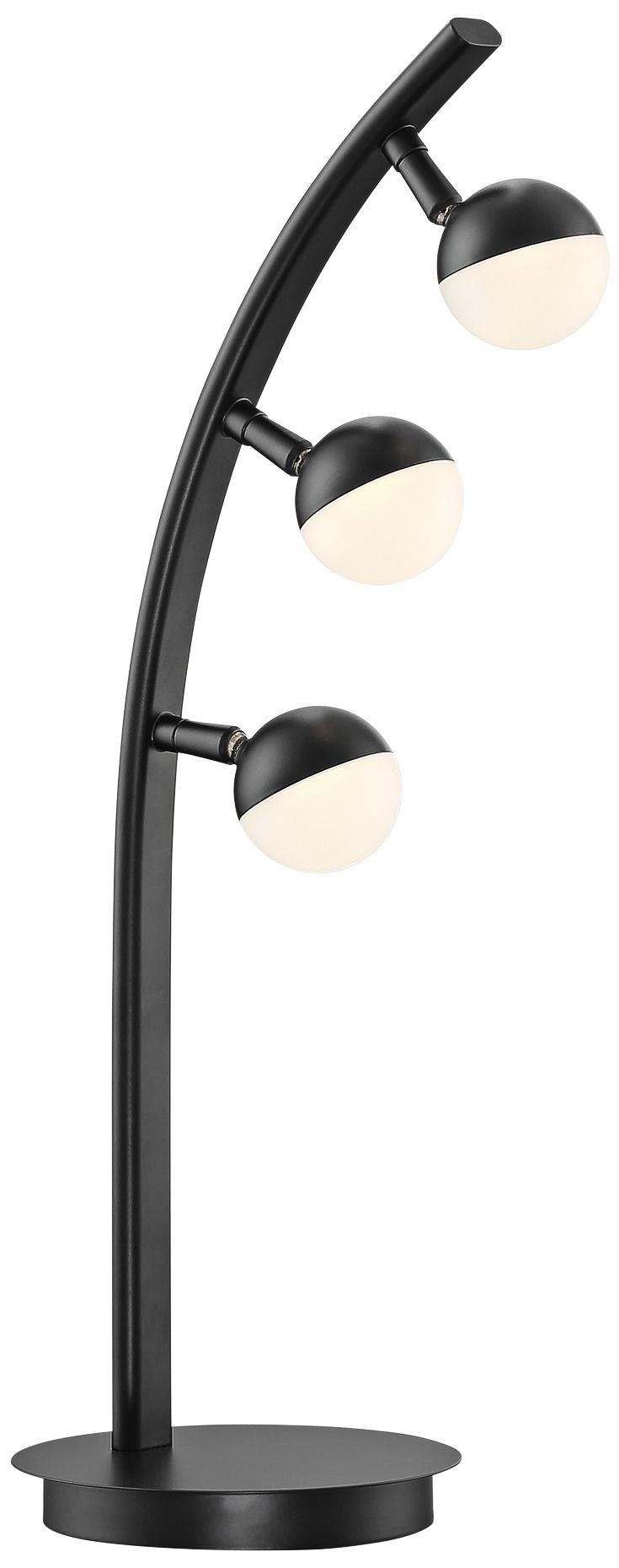 Lite Source Torshon Matte Black 3-Light LED Desk Lamp