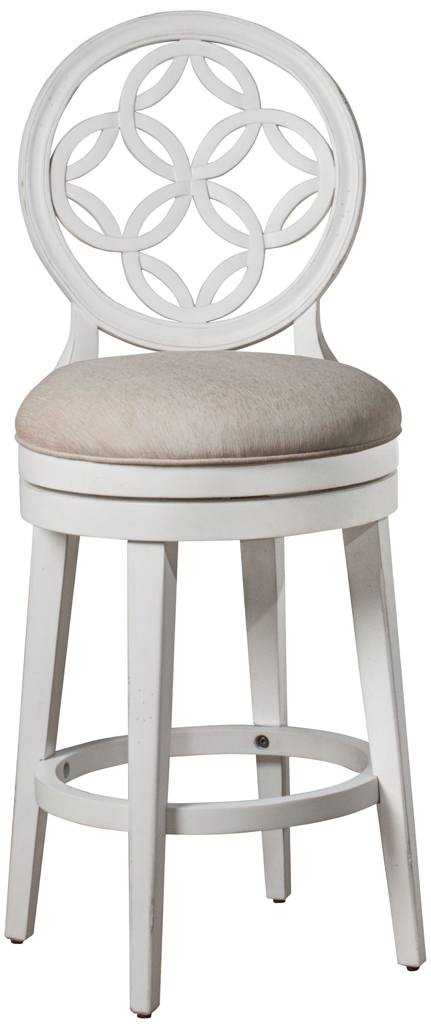 Hillsdale Savona 26" Oyster Beige Swivel Counter Stool