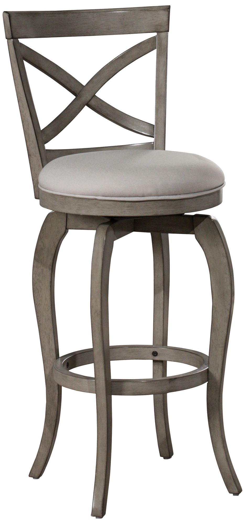 Hillsdale Ellendale 25 1/4" Aged Gray Swivel Counter Stool