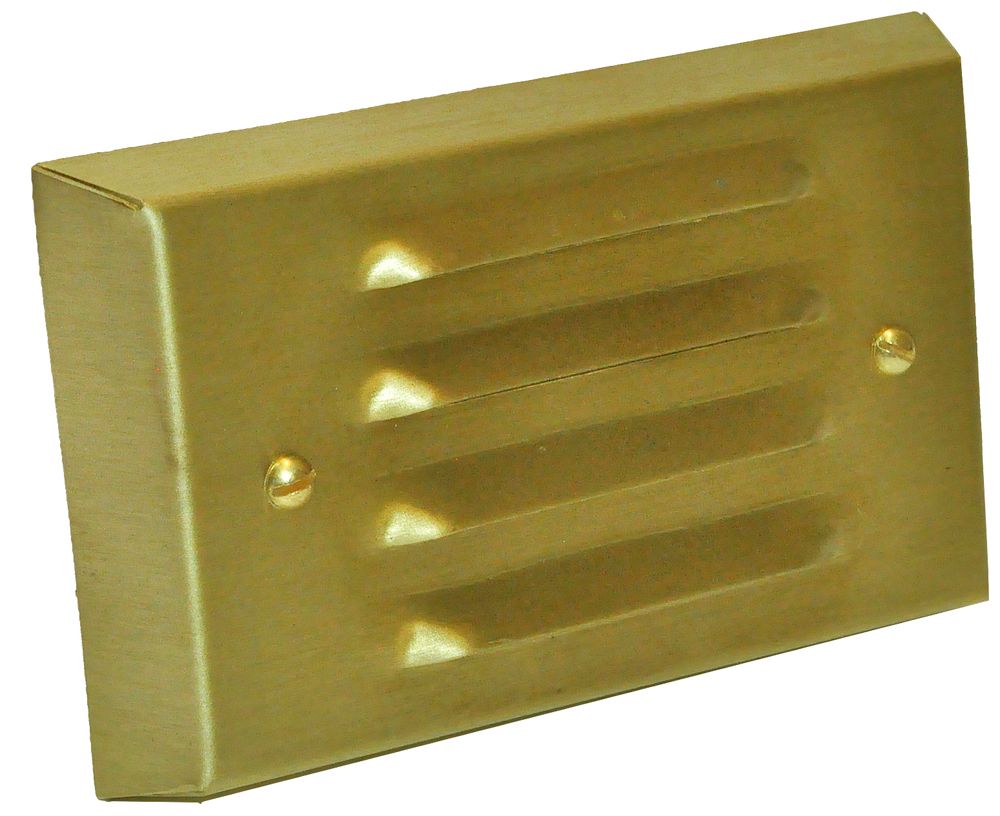 Stamped Brass 4 3/4" Wide LED 4-Louver Step/Brick Light