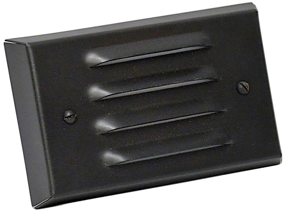 Black Texture 4 3/4" Wide LED 4-Louver Step/Brick Light