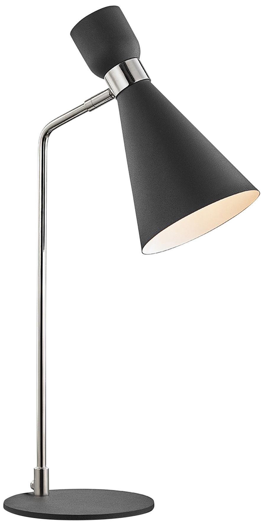 Mitzi Willa Polished Nickel and Black Metal Table Lamp