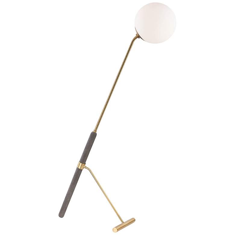 Image 2 Mitzi Brielle Aged Brass and Concrete Floor Lamp