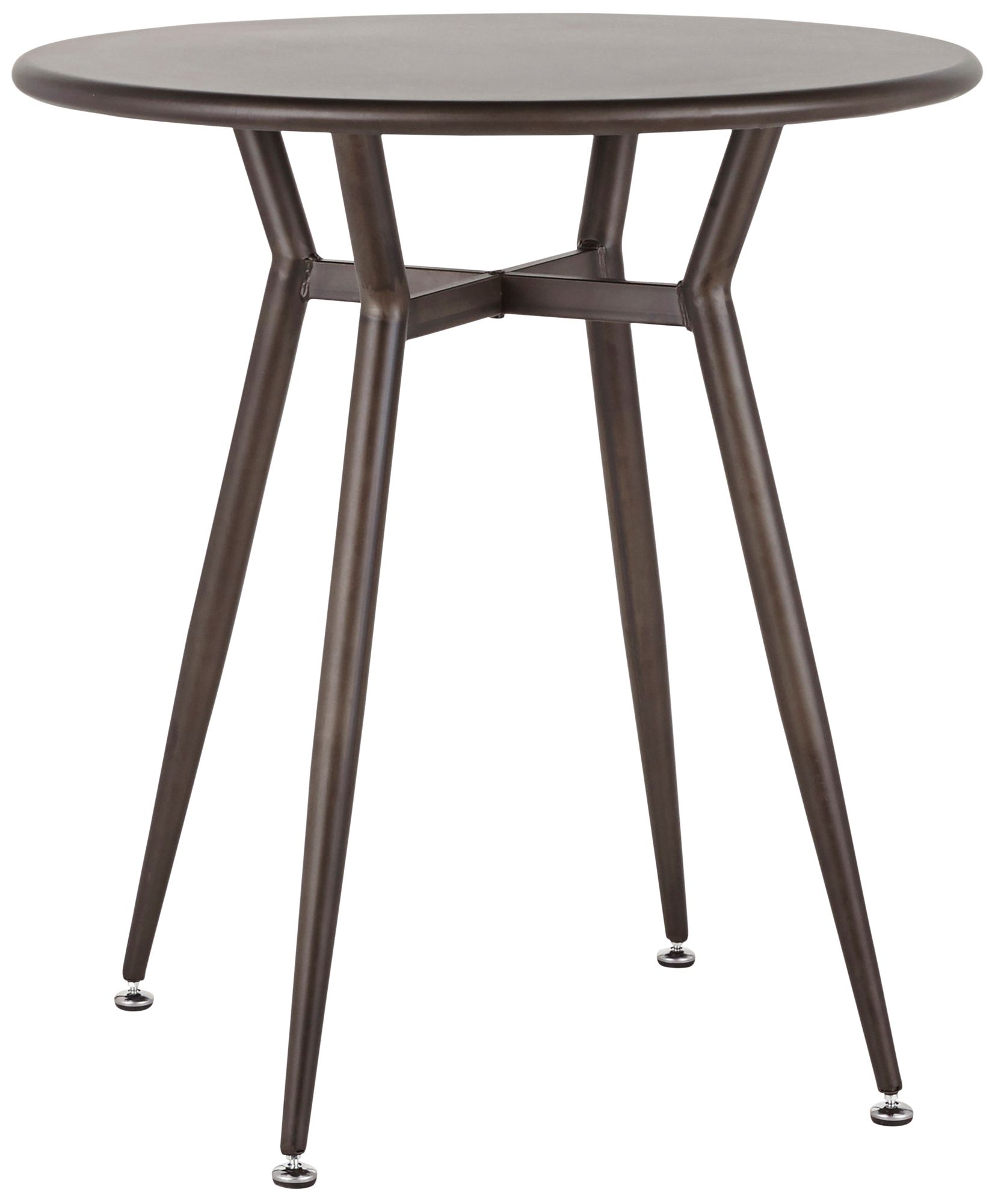 Clara 27 3/4" Wide Antique Metal 4-Seater Round Dining Table