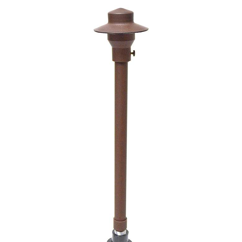 Narrow China Hat 16 1/2&quot; High Weathered Brown LED Area Light