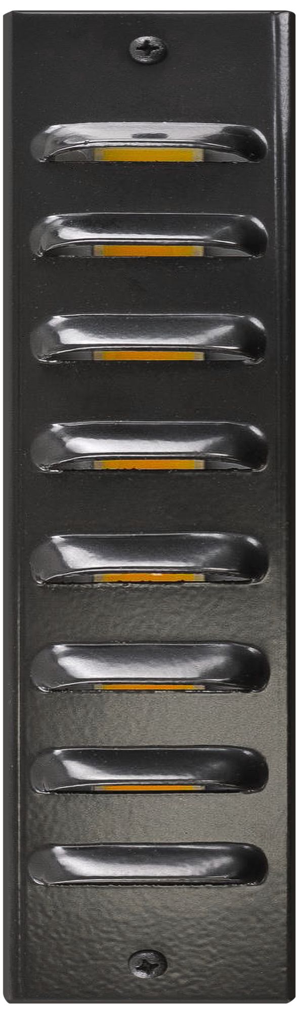 Black Texture 8" High LED 8-Louver Vertical Rail Light