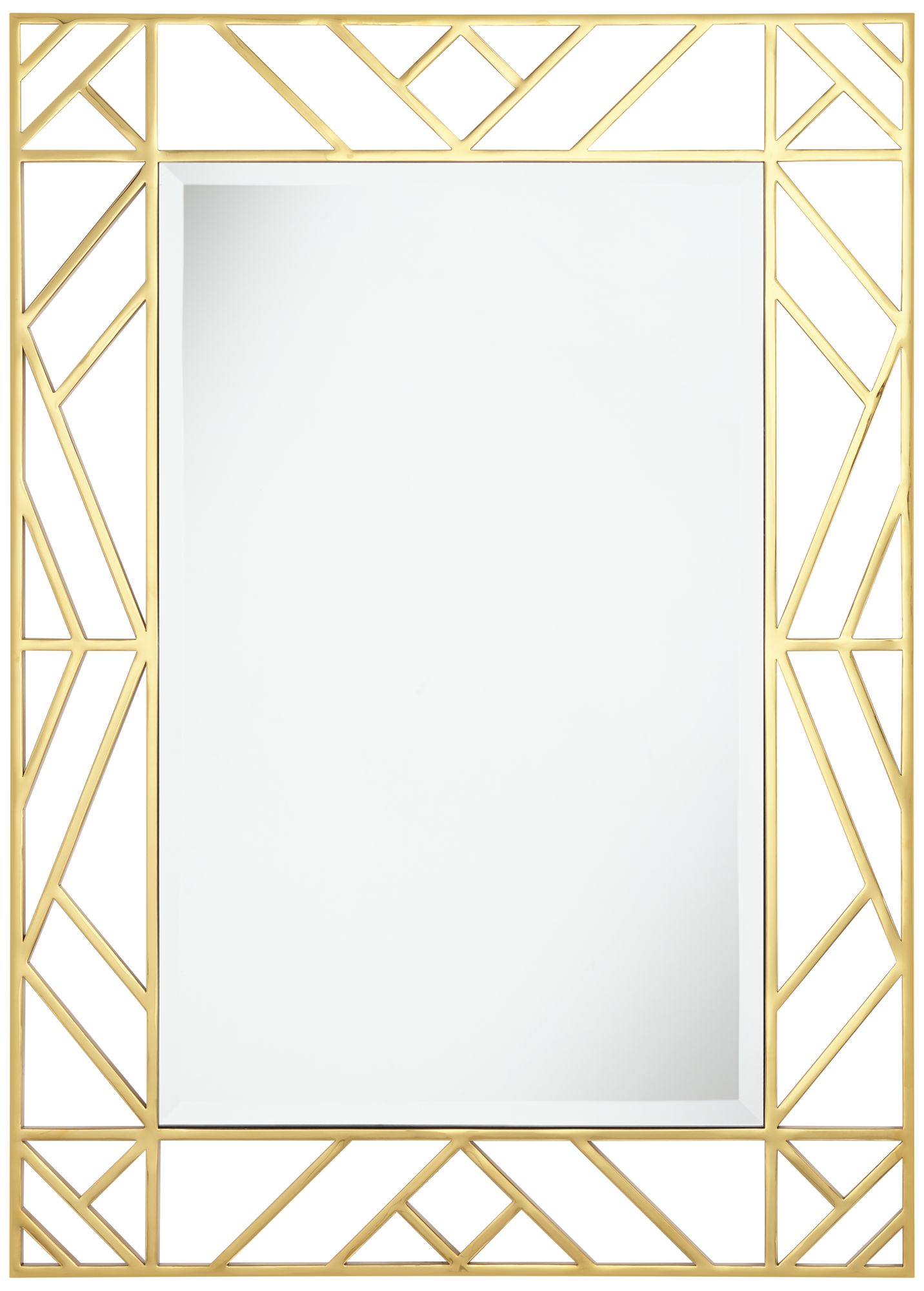 Possini Euro Ariyah 28" x 39" Gold Openwork Wall Mirror