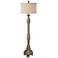 Beatrice Weathered Wood Candlestick Floor Lamp