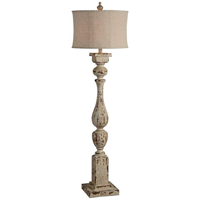 Forty West Anderson Rustic White Column Floor Lamp 69X89 Lamps Plus