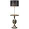 Jenson Rustic Black and Cream Floor Lamp with Tray Table
