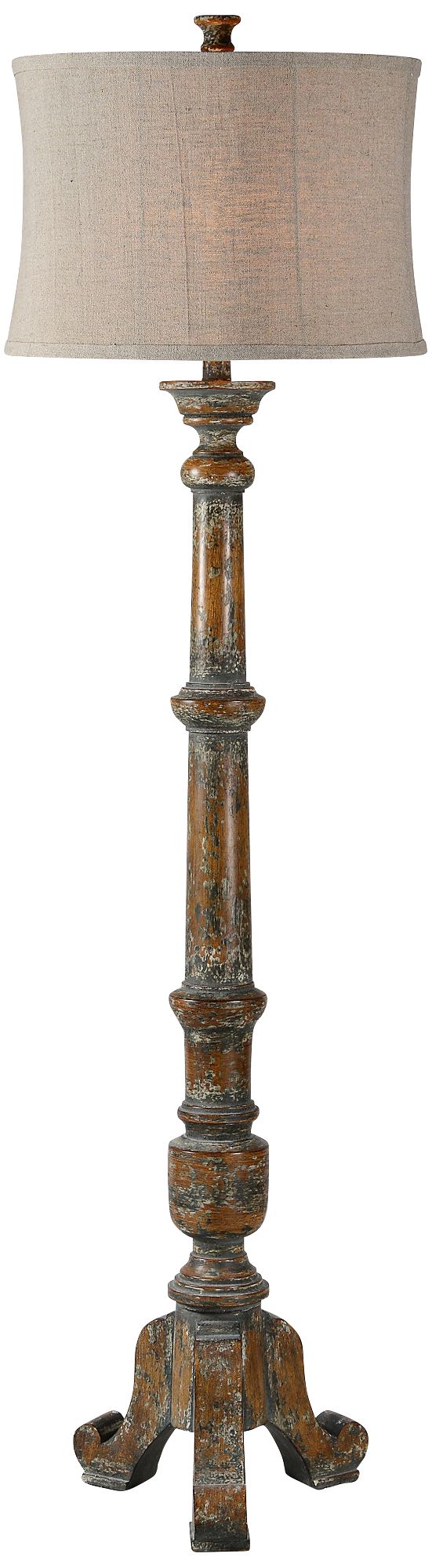 Trenton Medium Brown with Gray Distressed Floor Lamp 69X97 Lamps Plus