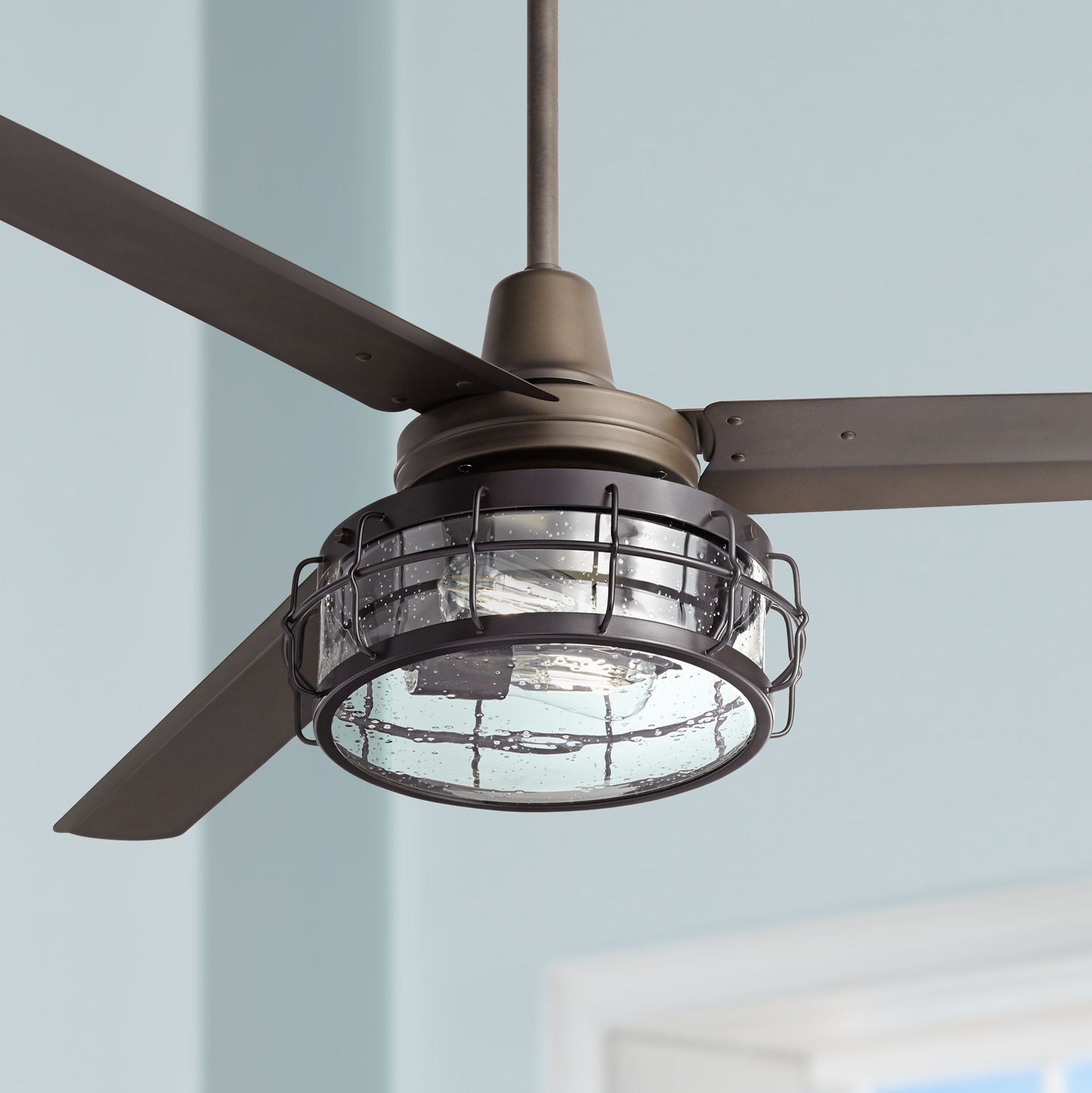 Details About 60 Industrial Ceiling Fan With Light Led Remote Oiled Bronze Kitchen Bedroom