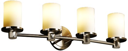 Justice Design Rondo 27 1/2" Wide Nickel Bathroom Light