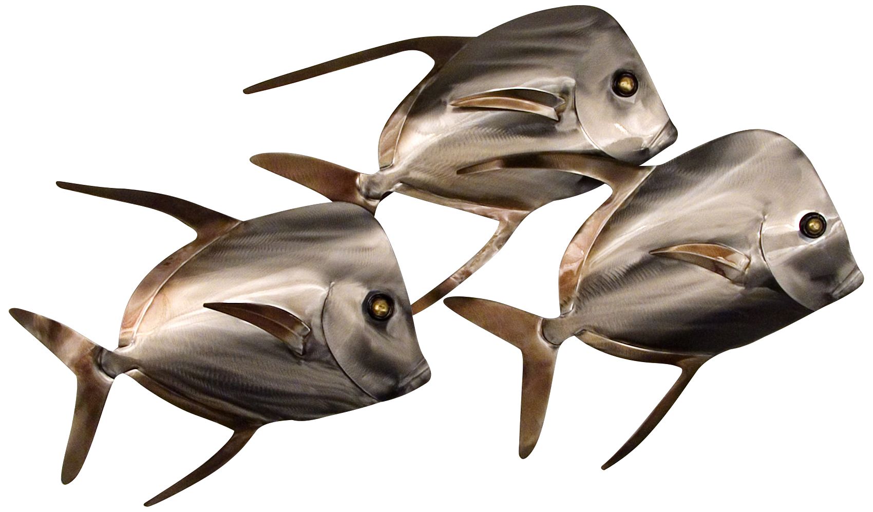 Lockdown Fish School of Three 22 1/4" Wide Wall Art