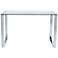 Diego 48" Wide Stainless Steel and Glass Modern Desk